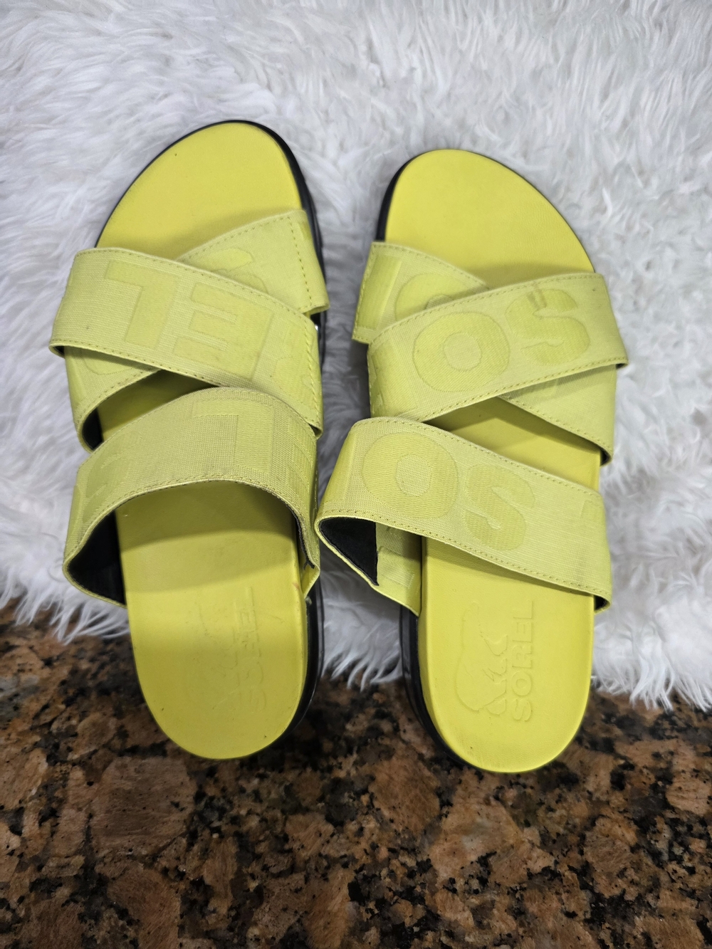 Sorel Women’s Yellow Slide Sandals